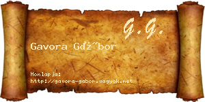Gavora Gábor névjegykártya